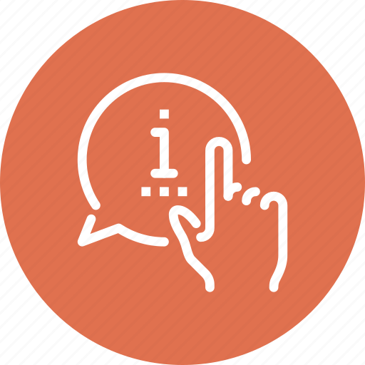 Answer, finger, hand, help, message, support, touch icon - Download on Iconfinder