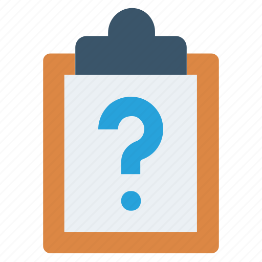 Blank, clipboard, customer service, incomplete, question mark, remarks, unchecked paper icon - Download on Iconfinder