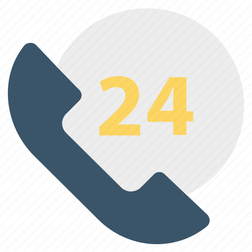 24 hours, 24 hours support, call, customer service, receiver, telephone, vintage icon - Download on Iconfinder