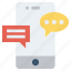 conversation, customer service, messages, mobile, phone, service, support 