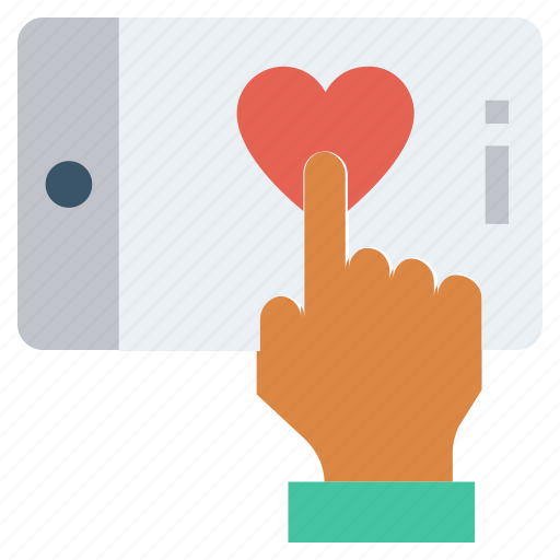 Click, finger, hand, heart, mobile, phone, service icon - Download on Iconfinder