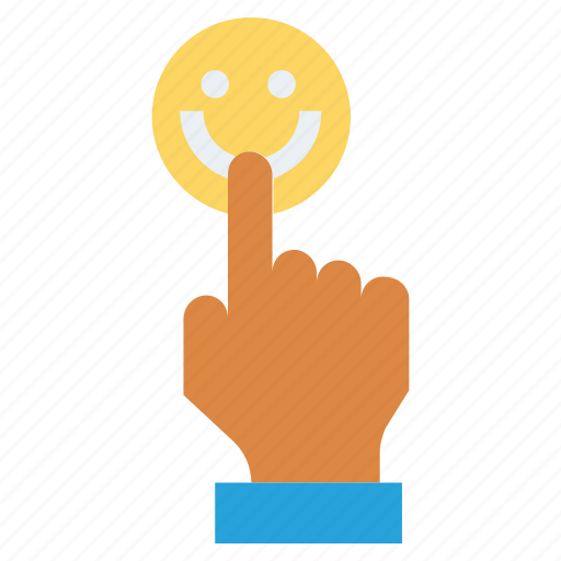 Click, customer service, hand, rating, smiley face, support, touch icon - Download on Iconfinder