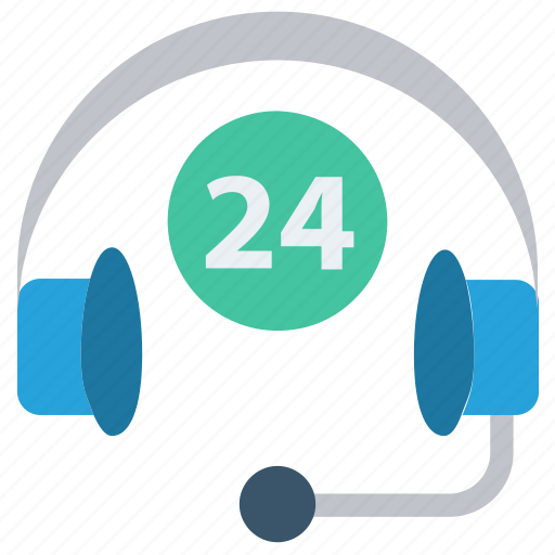 24 hours, customer service, headphone, headset, help, service, support icon - Download on Iconfinder