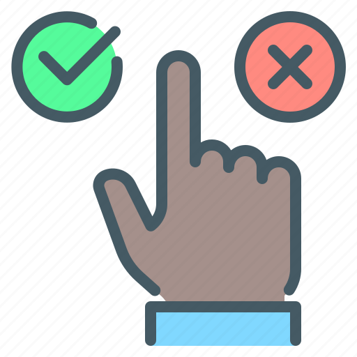 Check, click, decision, hand, choice, approval icon - Download on Iconfinder