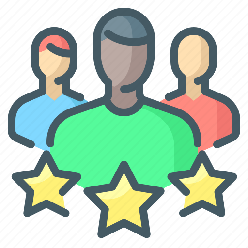 Client, rating, testimonial, customers, star, team, group icon - Download on Iconfinder