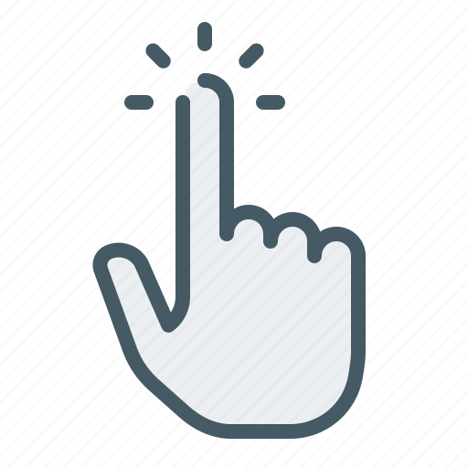 Gesture, hand, single, tap, click icon - Download on Iconfinder