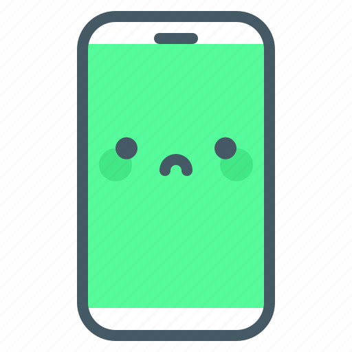 Emoji, mobile, phone, sadness icon - Download on Iconfinder