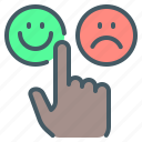 hand, rating, smile, emoji, choice