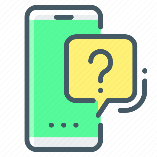 Mobile, phone, question, mark icon - Download on Iconfinder