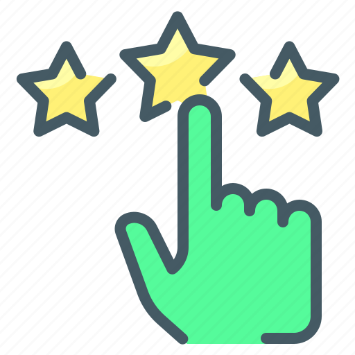 Rate, rating, stars, review, hand icon - Download on Iconfinder
