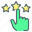 rate, rating, stars, review, hand 