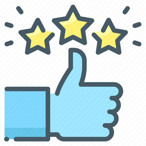 Rate, rating, stars, review, hand, like, thumb up icon - Download on Iconfinder
