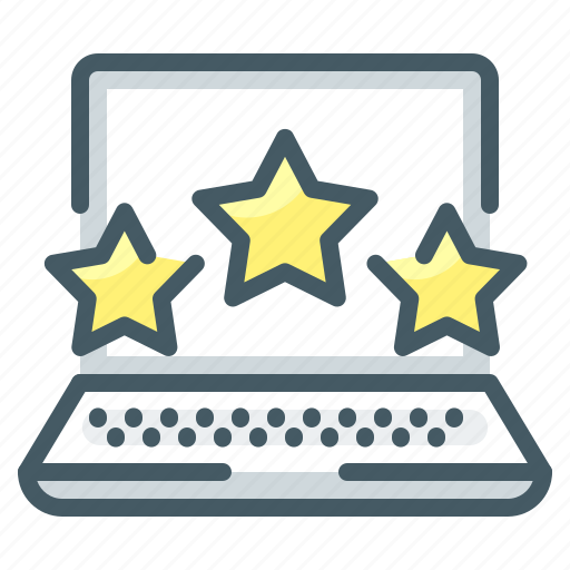 Rate, rating, stars, review, laptop icon - Download on Iconfinder