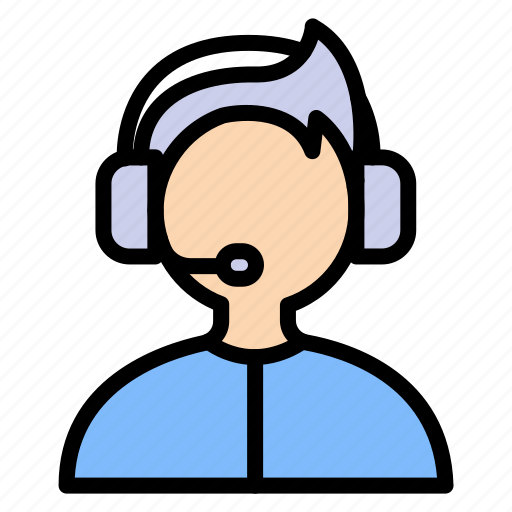 Customer, service, support, help, man, call center, communication icon - Download on Iconfinder