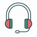 headset, headphone, support, music