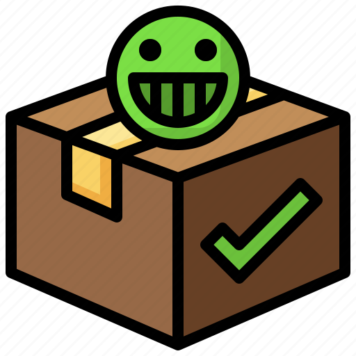 And, box, delivery, happy, package, reaction, shipping icon - Download on Iconfinder