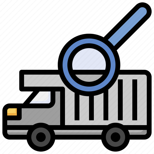 And, delivery, search, shipping, tracking, truck, van icon - Download on Iconfinder