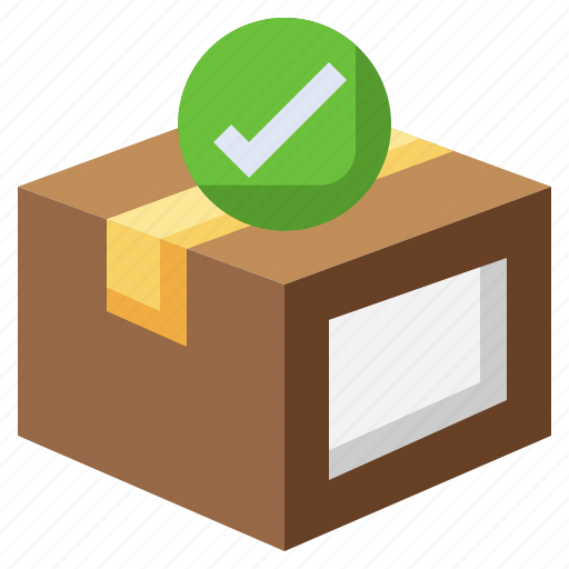 Approved, box, check, delivery, package, shipping, tick icon - Download on Iconfinder
