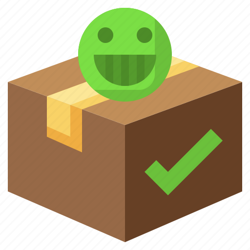 And, box, delivery, happy, package, reaction, shipping icon - Download on Iconfinder