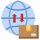 and, delivery, globe, package, post, shipping, world