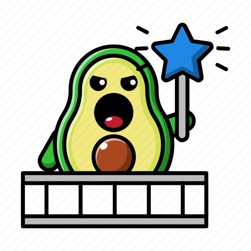 Cute, avocado, special, effects, green, food, vegan icon - Download on Iconfinder