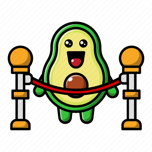 Cute, avocado, watching, premiere, green, food, vegan icon - Download on Iconfinder
