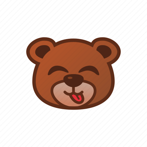 Bear, cute, emoticon, tongue icon - Download on Iconfinder