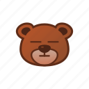 bear, cute, emoticon, no expression