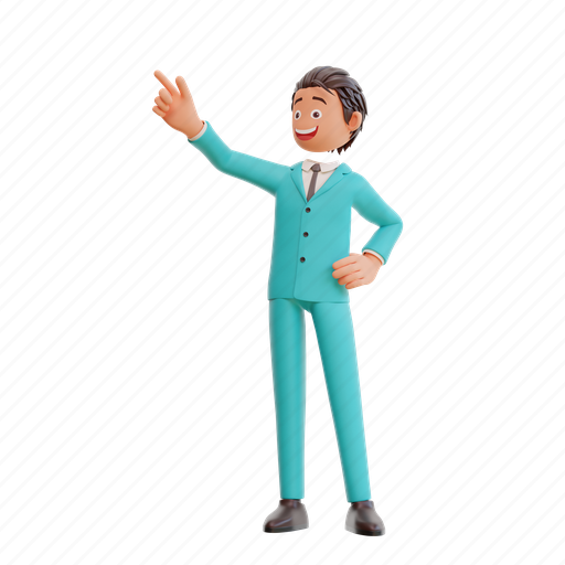 Cute, businessman, avatar, young, cartoon, emoji, emoticon 3D illustration - Download on Iconfinder