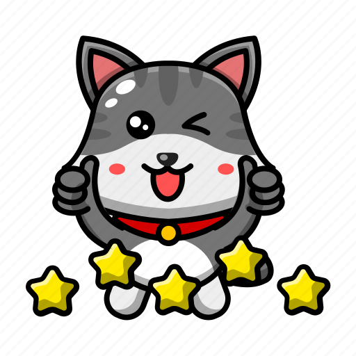 Cute, reviews, cat, pet, animal, cartoon, paw icon - Download on Iconfinder