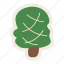 cute, character, tree, sticker, vector 