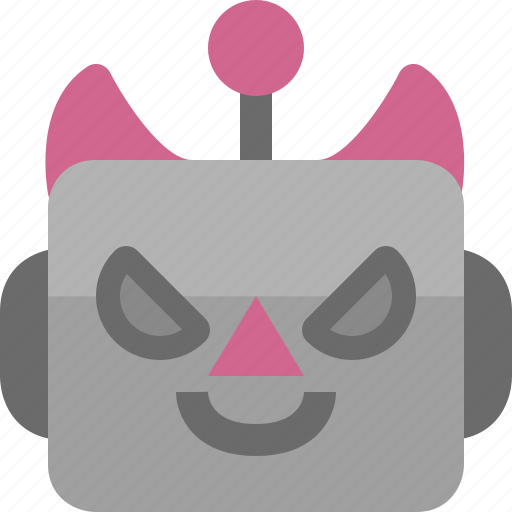 Avatar, cute, devil, emoji, emoticon, machine, robot icon - Download on Iconfinder