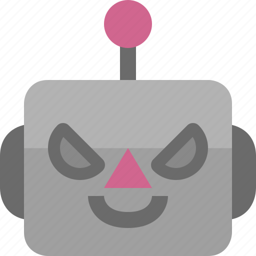 Avatar, cute, emoji, emoticon, evil, machine, robot icon - Download on Iconfinder