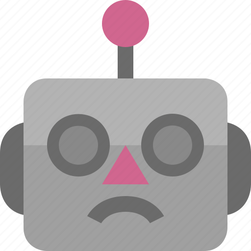 Avatar, cute, emoji, emoticon, machine, robot, sad icon - Download on Iconfinder