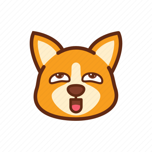 Corgi, cute, dog, emoticon, expression, pervert icon - Download on Iconfinder