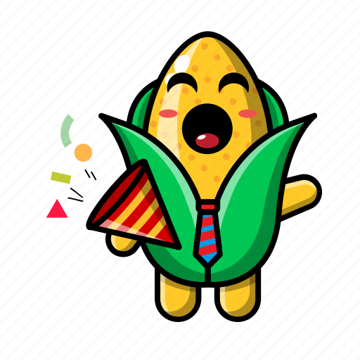 Cute, corn, happy, confetti, vegetable, snack, farm icon - Download on Iconfinder