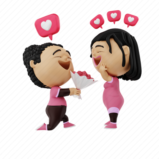 Heart, cute, love, valentine, character, happy, romance 3D illustration - Download on Iconfinder