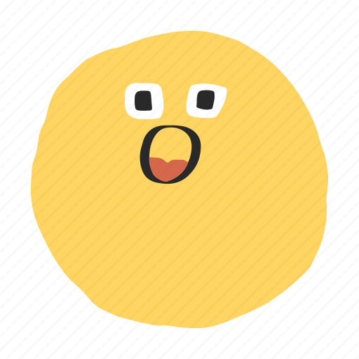 Cute, doodle, cartoon, emoji, face, smile, emotion icon - Download on Iconfinder