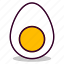 boiled, breakfast, egg, emoji, expression, yellow, yolk