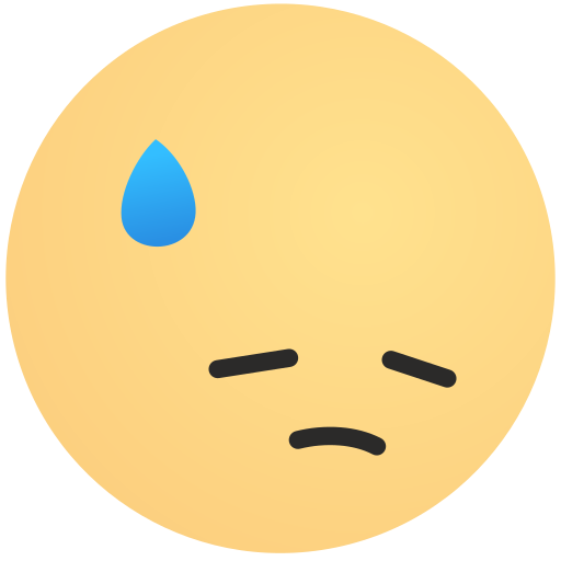 Depressed, disappointed, emoji, emoticon, sad, gradient icon - Free download