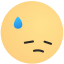 depressed, disappointed, emoji, emoticon, sad, gradient 