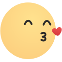 emoji, emoticon, heart, kiss