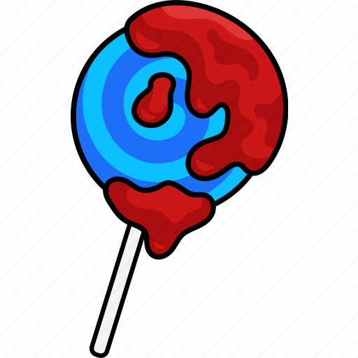 Candy, bloody, lollipop, sweet, halloween icon - Download on Iconfinder