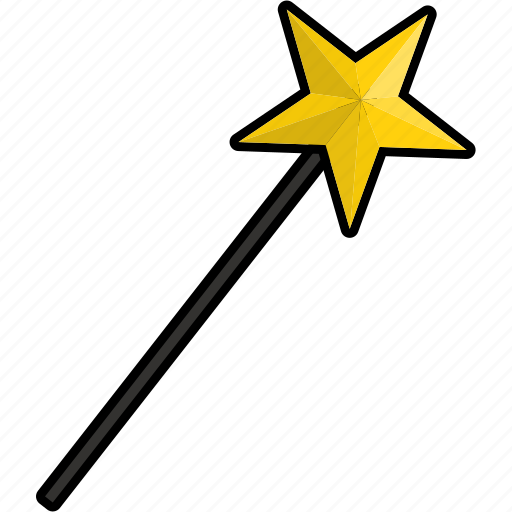 Star, stick, magic, wand, halloween icon - Download on Iconfinder