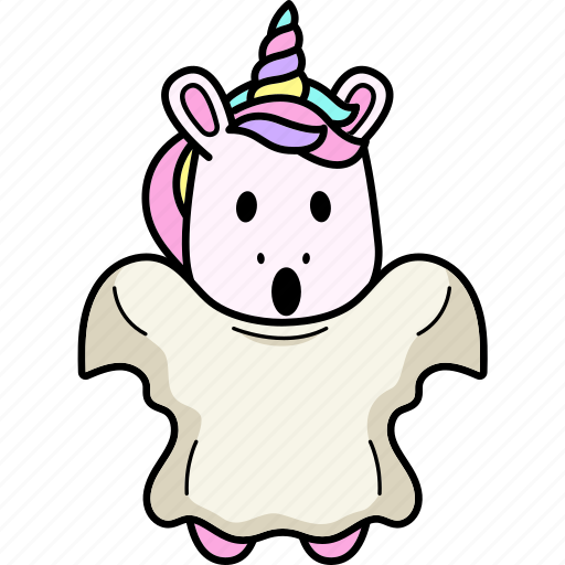 Unicorn, boo, ghost, undercover, halloween icon - Download on Iconfinder