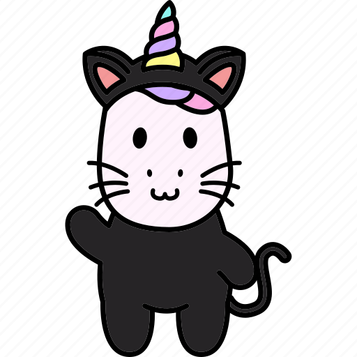 Unicorn, cat, suit, cute, halloween icon - Download on Iconfinder
