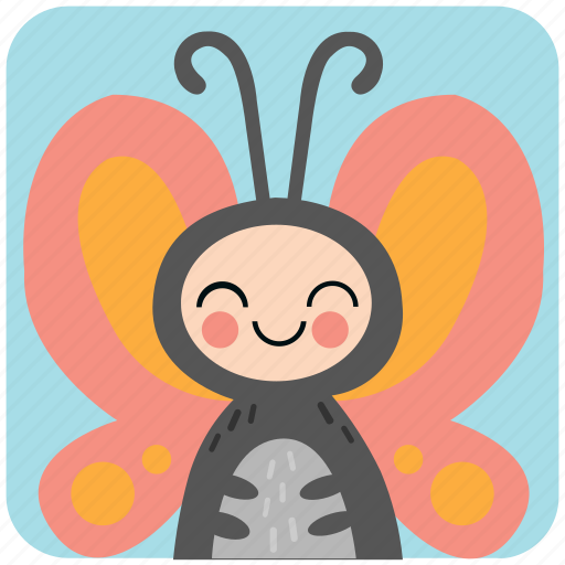 Butterfly, cute, face, head, insect, portrait icon - Download on Iconfinder