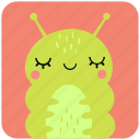 caterpillar, cute, face, head, insect, portrait