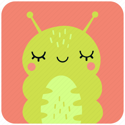 Caterpillar, cute, face, head, insect, portrait icon - Download on Iconfinder