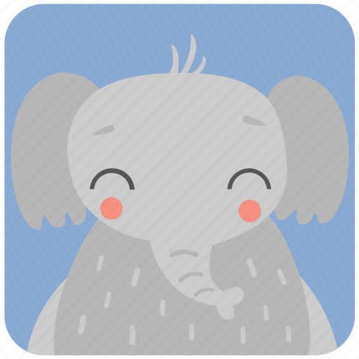 Animal, cute, elephant, face, head, portrait icon - Download on Iconfinder